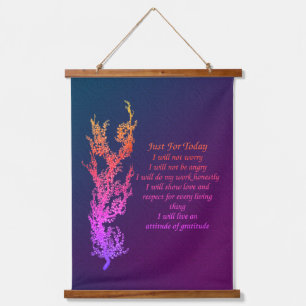 Tapisserie Suspendue Citation Inspirationnelle Juste Pour Aujourd'Hui N