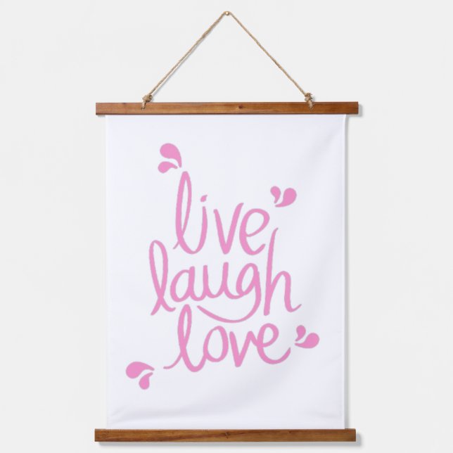 Tapisserie Suspendue Citation Motivationnelle Rire en direct (Recto)
