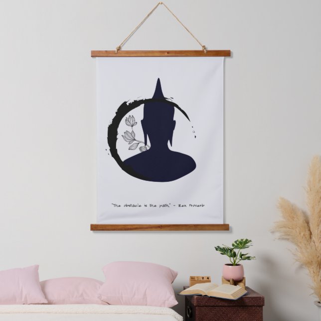 Tapisserie Suspendue Citation zen : Sagesse et méditation (Chambre à coucher)