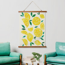 citrons d'aquarelle - jaune et vert