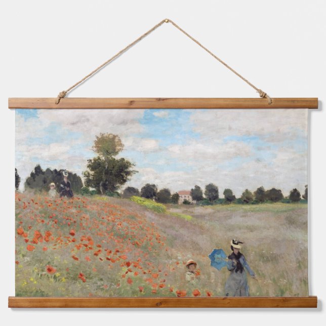 Tapisserie Suspendue Claude Monet - Champ de pavot (Devant)