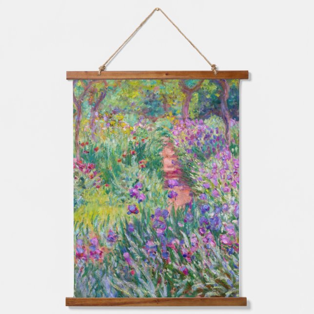 Tapisserie Suspendue Claude Monet - Le jardin d'Iris à Giverny (Recto)