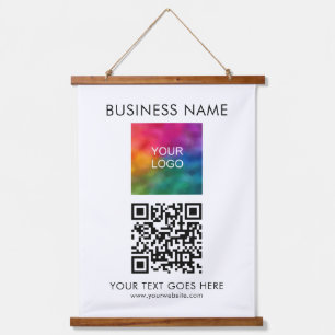 Tapisserie Suspendue Client Entreprise Logo Texte Code QR