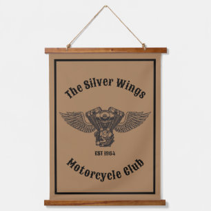 Tapisserie Suspendue Club De Moto Personnalisé Ou Boutique