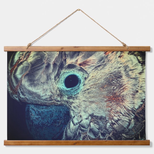 Tapisserie Suspendue Cockatoo rose Moluccan Parrot Art Abstrait (Devant)