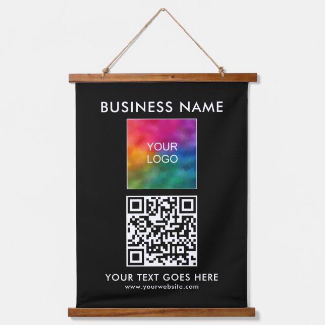 Tapisserie Suspendue Code QR du logo de l'entreprise client (Recto)