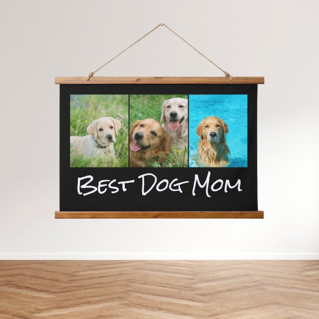 Tapisserie Suspendue Collage photo de Best Dog Mom 3 (Créateur téléchargé)