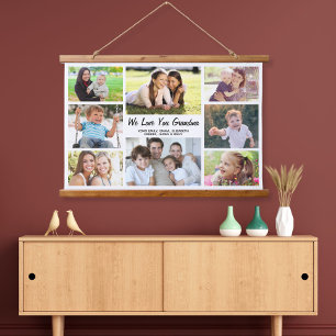 Tapisserie Suspendue Collage photo de la grand-mère 8