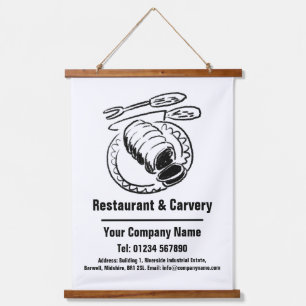 Tapisserie Suspendue Conception de cartons de restaurant et de sculptur