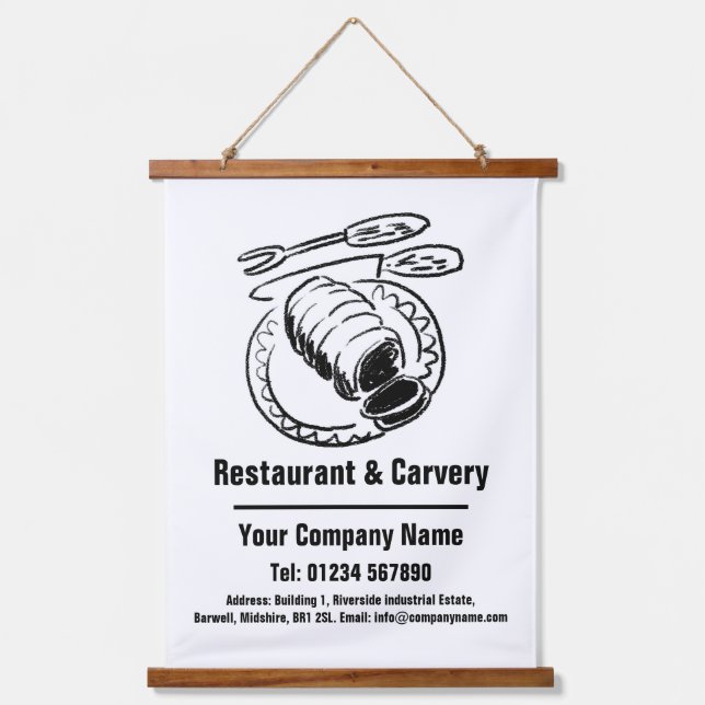 Tapisserie Suspendue Conception de cartons de restaurant et de sculptur (Recto)