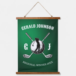 Tapisserie Suspendue Conception de monogramme de golf sur mesure
