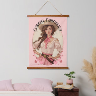 Tapisserie Suspendue Coquette Cowgirl Western Mode Portrait
