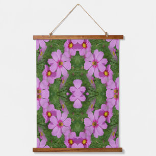 Tapisserie Suspendue Cosmos rose Fleurs de marguerite Abstraite Nature