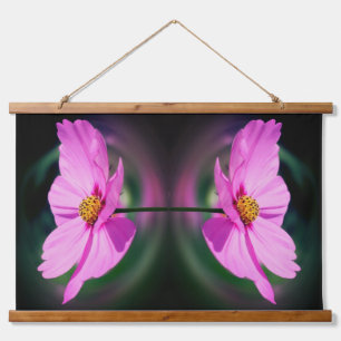 Tapisserie Suspendue Cosmos rose unique Art Abstrait