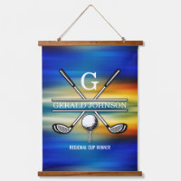 Coucher de soleil Elegant Golf Monogramme Design