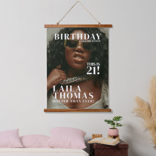 Tapisserie Suspendue Couverture de magazine de fête d'anniversaire avec