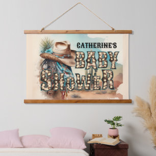 Tapisserie Suspendue Cowboy casquette stetson Texas baby shower