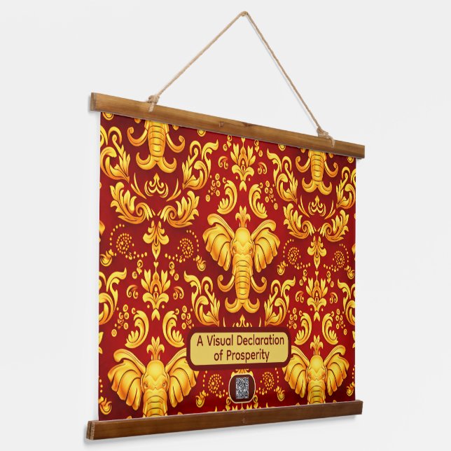Tapisserie Suspendue Create your own Premium Gilded Glow Elephant Mara (Angulaire2)