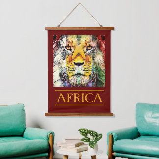 Tapisserie Suspendue Creative Wildlife African Lion Travel Africa