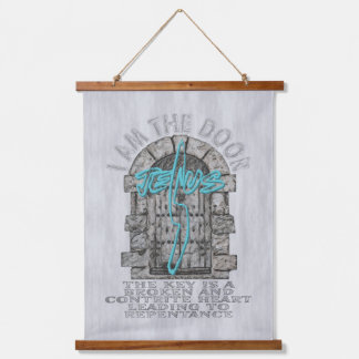 Tapisserie Suspendue Croix de Jésus gardant une porte T-shirt