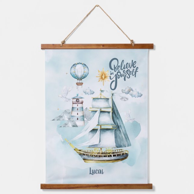 Tapisserie Suspendue Croyez en vous-même Couverture bébé personnalisabl (Recto)