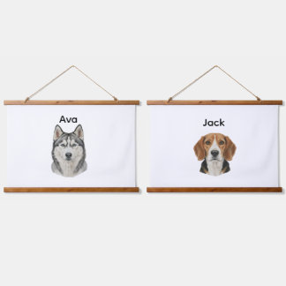 Tapisserie Suspendue Custom Pet Portrait, Personalized Gift 