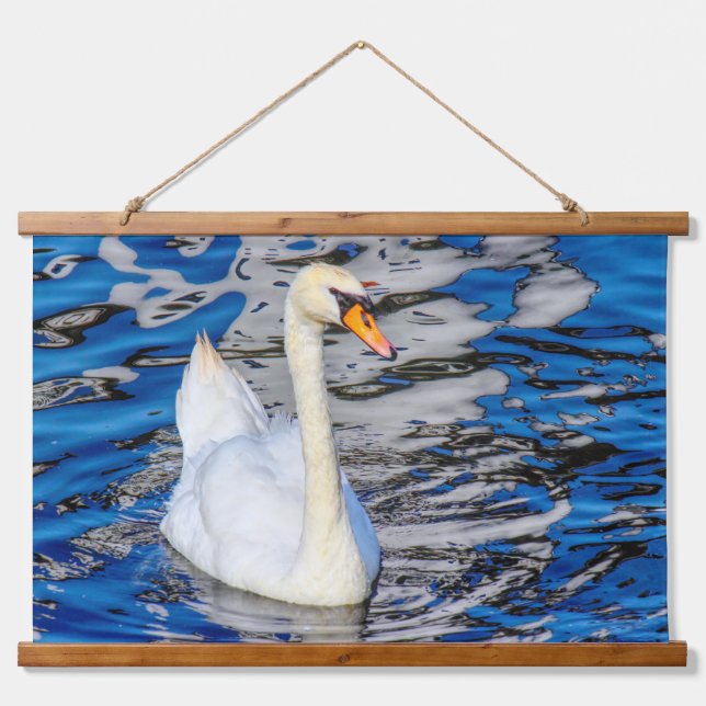 Tapisserie Suspendue Cygne avec réflexions (Devant)
