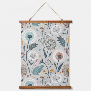 Tapisserie Suspendue Dandelion Whimsical & Floral Folal Art sans coutur