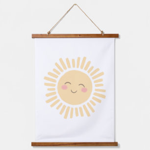 Tapisserie Suspendue Décor Pastel Happy Sun Nursery