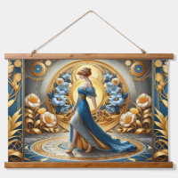 Déesse d'or en fleurs Art Nouveau