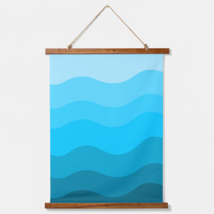 Tapisserie Suspendue Dégradé des vagues bleues