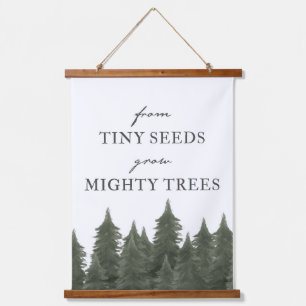 Tapisserie Suspendue Des Graines Minuscules Cultivent Des Arbres Puissa