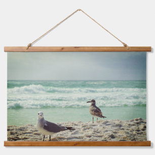 Tapisserie Suspendue Des mouettes de plage à la caméra