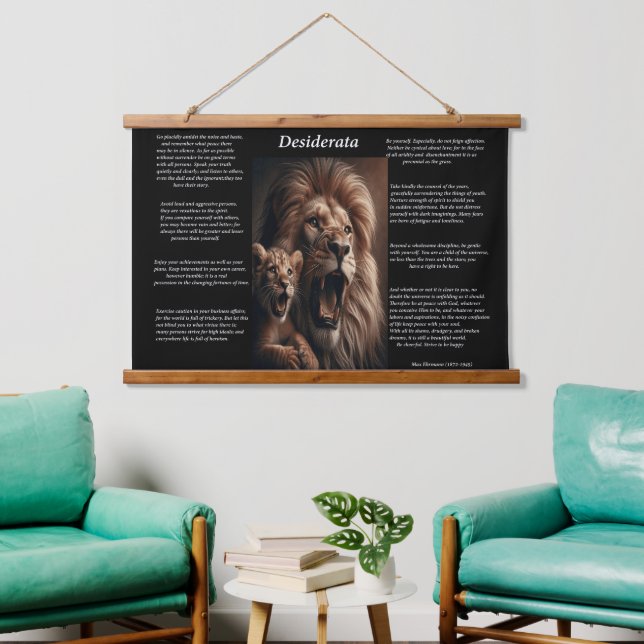Tapisserie Suspendue Desiderata : La douce Touche d'un père (Salon)