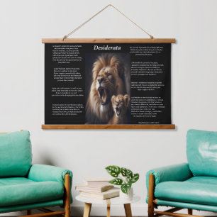 Tapisserie Suspendue Desiderata : Le regard protecteur du lion