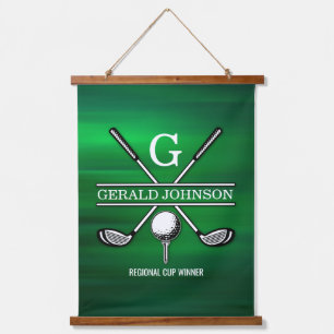Tapisserie Suspendue Design élégant de Monogramme de Golf Customisé