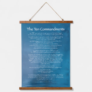 Tapisserie Suspendue Dix Commandements Bleus