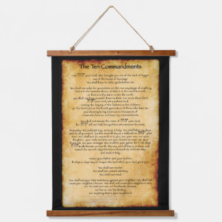 Tapisserie Suspendue Dix Commandements - Parchemin Brûlé