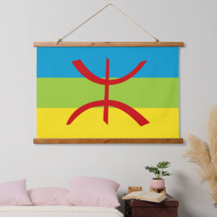 Tapisserie Suspendue Drapeau Amazigh Drapeau Berber Drapeau Kabyles