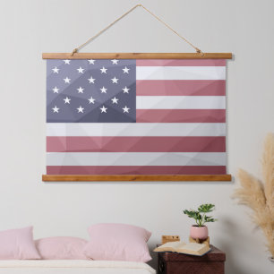 Tapisserie Suspendue Drapeau américain Rouge Blanc Bleu Amérique Mesh g