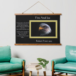Tapisserie Suspendue Drapeau américain sur la tête de Bald Eagle
