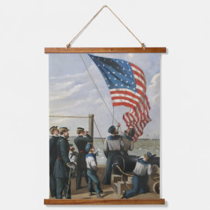 Tapisserie Suspendue Drapeau américain Vintage Marine peinture Art
