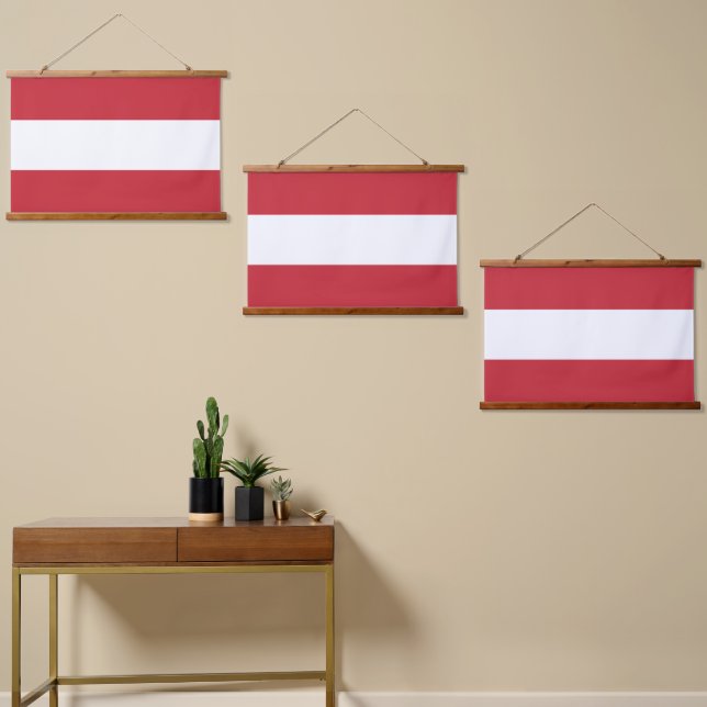 Tapisserie Suspendue Drapeau autrichien (Asymétrique)