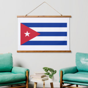 Tapisserie Suspendue Drapeau cubain, La Havane, Fidel Castro, Che Gueva