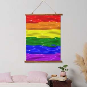 Tapisserie Suspendue Drapeau de fierté de SlipperyJoe's vernis liquide