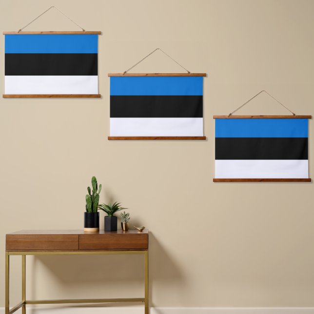 Tapisserie Suspendue Drapeau de l'Estonie (Asymétrique)