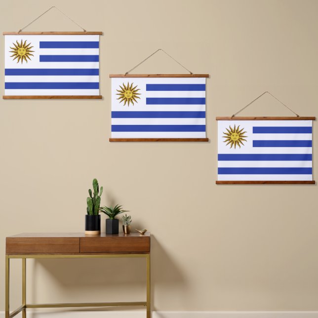 Tapisserie Suspendue drapeau de l'Uruguay (Asymétrique)