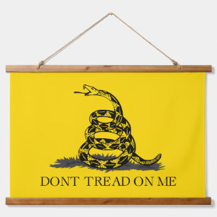 Tapisserie Suspendue Drapeau Gadsden jaune classique Ne marchez pas sur