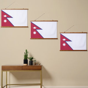 Tapisserie Suspendue Drapeau népalais