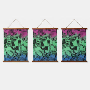 Tapisserie Suspendue Drapeau super Eclectique Retro Trippé Polysexuel P
